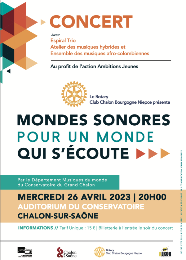 Concert ce mercredi au Conservatoire au profit de l'action Ambition Jeunes 