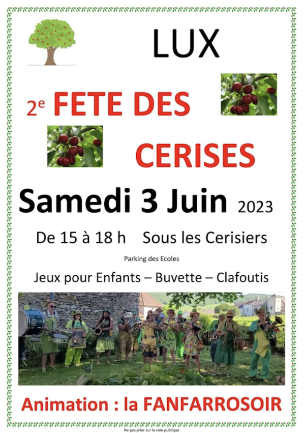 A Lux, la 2e fête des cerisiers est annoncée le 3 juin 