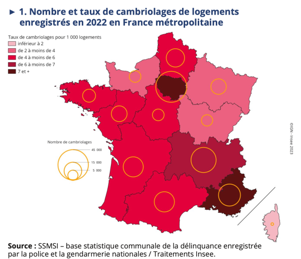 Des cambriolages de logements moins fréquents en Bourgogne-Franche-Comté