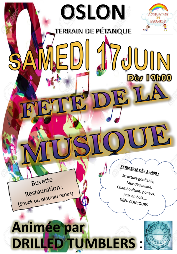 Fête de la musique le 17 juin à Oslon 