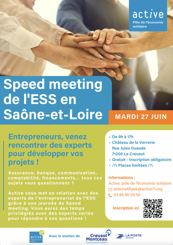 L'Economie Sociale et Solidaire de Saône et Loire fait son Speed-meeting 