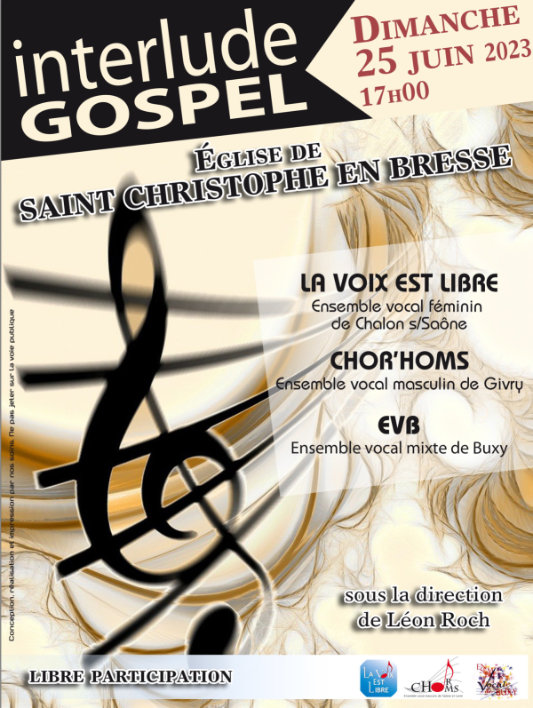 Le Gospel à l'honneur ce dimanche à Saint Christophe en Bresse