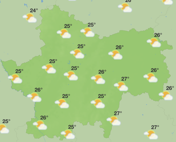 Une semaine encore très estivale ... avec des menaces orageuses sur la Saône et Loire 