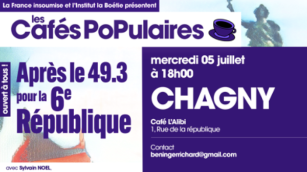 Premier café populaire de la France Insoumise à Chagny 