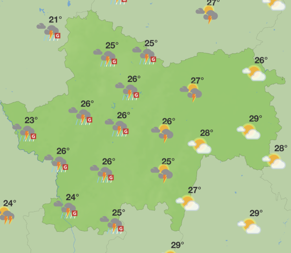 ORAGES - Risque d'un nouvel épisode de grêle ce lundi soir en Saône et Loire 
