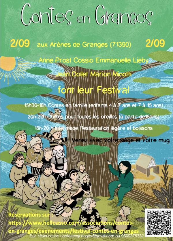 L'Association Contes en Granges organise le samedi 2 Septembre  un festival de contes et lancera son concours de Contes