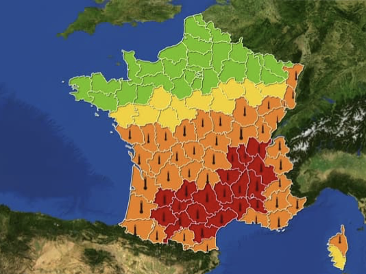 Les  journées les plus chaudes jamais enregistrées en France après un 15 août