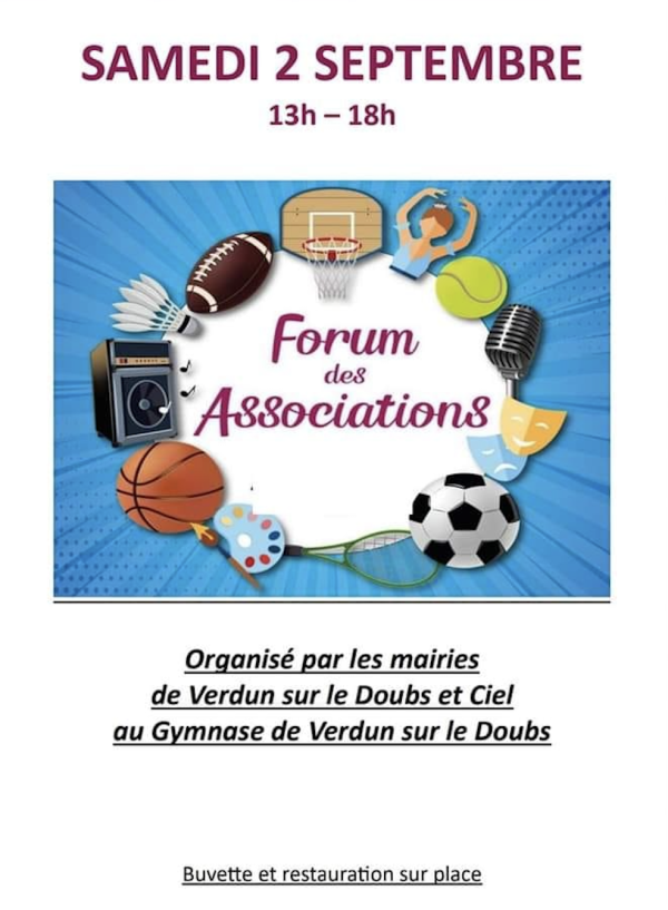 VERDUN SUR LE DOUBS/CIEL - Forum des associations samedi 2 septembre 