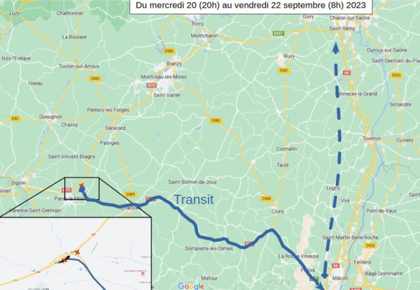 RCEA - Les travaux décalés - Des perturbations dans le sens Moulins-Chalon 