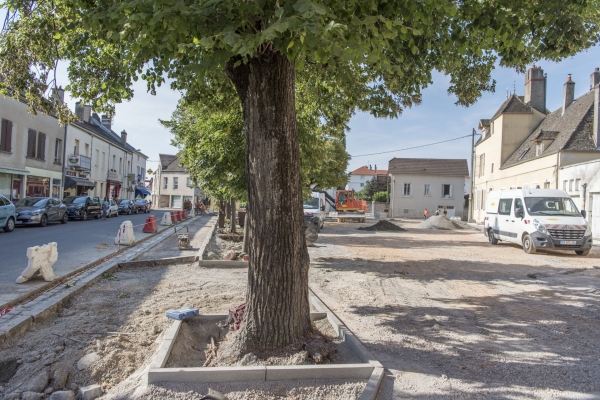 Les aménagements de la place Damichel à Chalon touchent à leur fin 