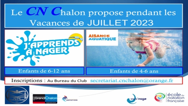 NATATION - Toutes les infos sur les cours donnés en juillet à Chalon 