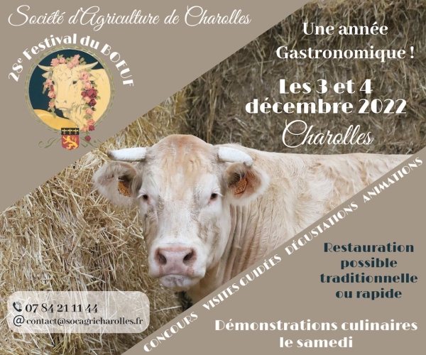 Rendez-vous à Charolles ce week-end pour l'édition 2022 du Festival du Boeuf