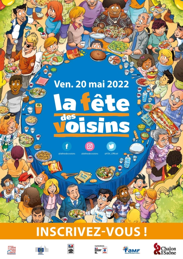 Inscriptions avant le 10 mai pour faire la fête entre voisins à Chalon le vendredi 20 mai