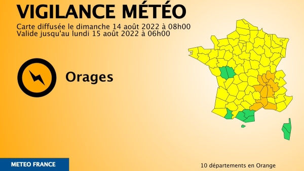 ORAGES - Le sud Saône et Loire en vigilance orange 