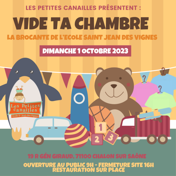 La brocante de l'école de Saint Jean des Vignes est programmée le 1er octobre 