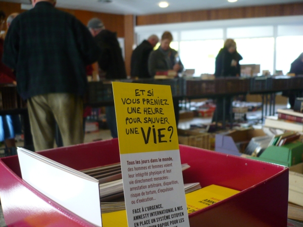 FOIRE AUX LIVRES D'AMNESTY INTERNATIONAL - C'est aussi ce dimanche aux Charreaux 