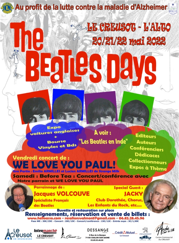  « The Beatles Days » à l’Alto au Creusot – 3 jours évènements autour des Beatles du 20 au 22 Mai. Un rendez-vous incontournable !