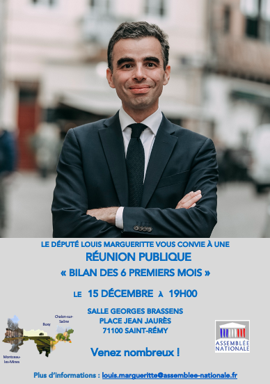 Première  réunion publique de Louis Margueritte depuis son élection 