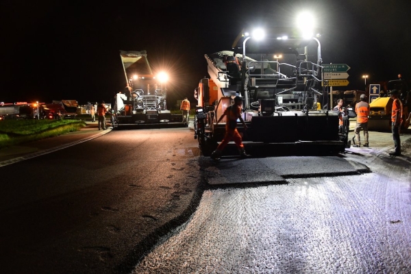 La nuit a été laborieuse au rond-point Jeanne Rose à Montchanin 