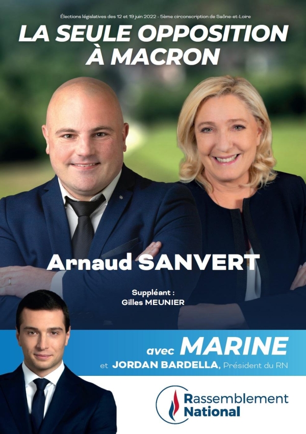 LEGISLATIVES - 5e circonscription de Saône et Loire -  Arnaud Sanvert (RN) annonce 4 réunions publiques 
