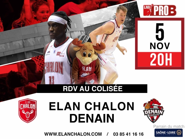 ELAN CHALON - Rendez-vous est donné le 5 novembre contre Denain