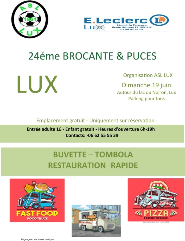 La brocante de l'AS Lux vous attend ce dimanche 