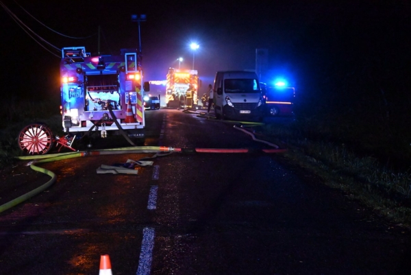 Le Magasin des Pépinières Potignon ravagé par un incendie à Blanzy