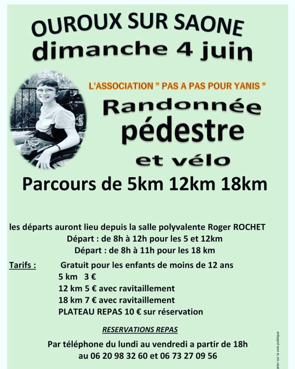 Randonnée "Pas à pas pour Yanis" le dimanche 4 juin 