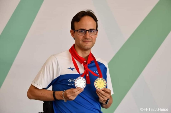 Cédric Fèvre Chevalier, en Or et Argent pour la Coupe du Monde Para Tir 