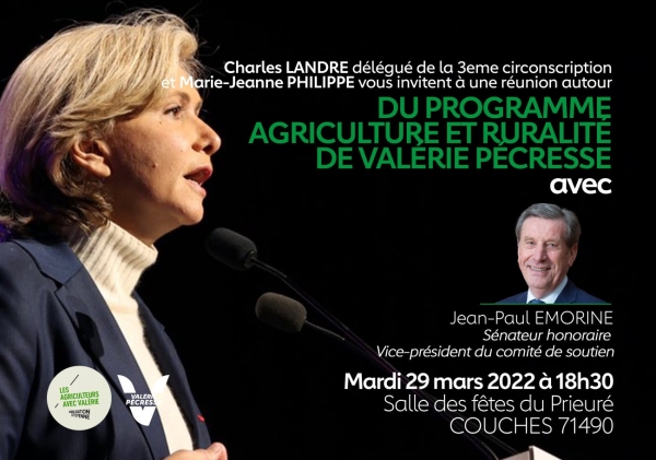 PRESIDENTIELLE - Réunion de soutien à Valérie Pécresse, ce mardi, à Couches, sur le thème de la ruralité