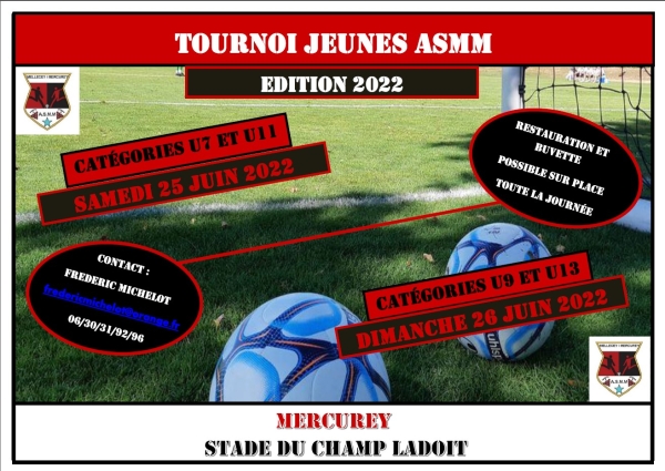 Le tournoi jeunes de l'ASMM annoncé pour les 25 et 26 juin 