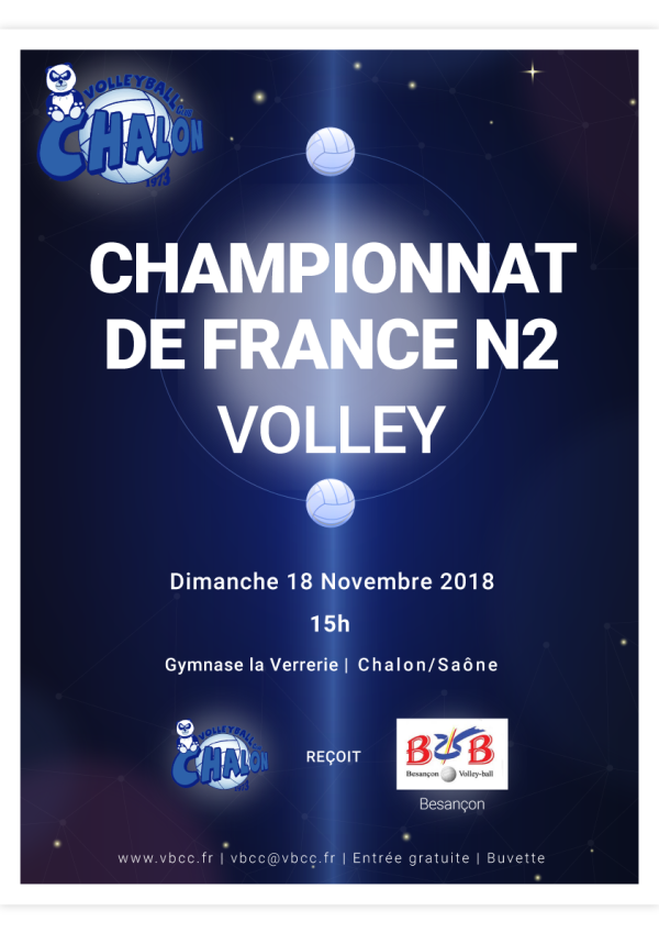 VOLLEYBALL N2M / VBCC - BESANÇON : La victoire pour confirmer!