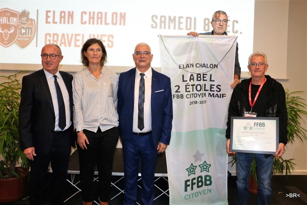 Le Label FFBB Citoyen 2 étoiles attribué à l'Élan Chalon