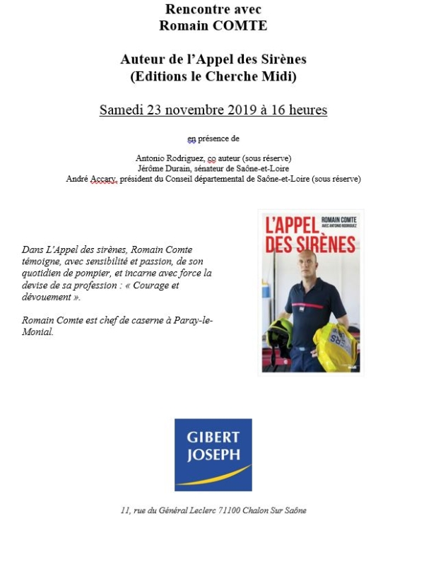 Gibert Joseph : Rencontre avec l'auteur du livre 'l'appel des sirènes' 