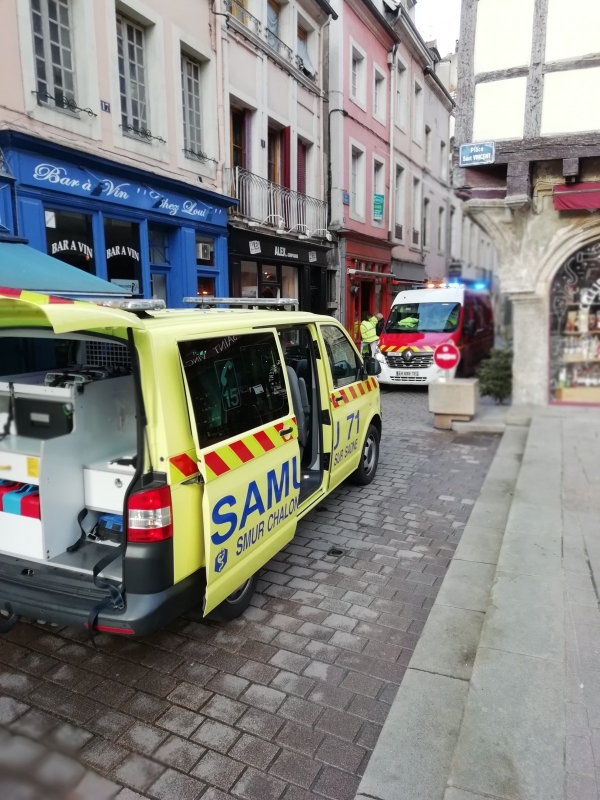 Malaise cardiaque d’un chauffeur livreur de la société BICBO à Chalon-sur- Saône ce matin