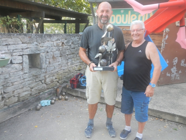 Jean-Philippe Blondet  remporte le trophée 2020 du Maître joueur de la Boule d’Or Chalonnaise