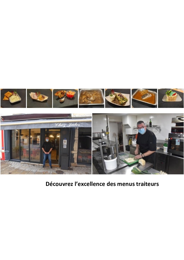Chalon-sur-Saône : Ce weekend, les menus traiteurs du restaurant ‘Chez Jules’ peuvent être votre solution