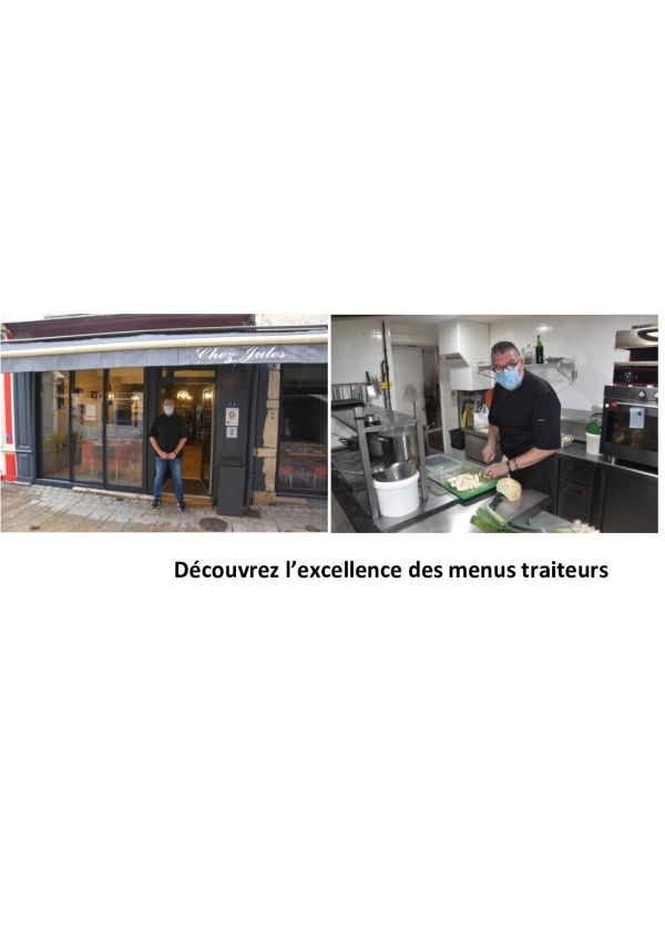 Chalon-sur-Saône : Ce weekend, les menus traiteurs du restaurant ‘Chez Jules’ peuvent être votre solution  