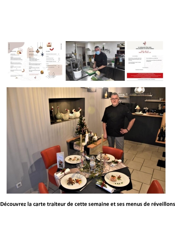 Chalon-sur-Saône : Si ce weekend, les menus traiteurs du restaurant ‘Chez Jules’ peuvent être votre solution, n’oubliez pas de réserver vos repas de réveillons