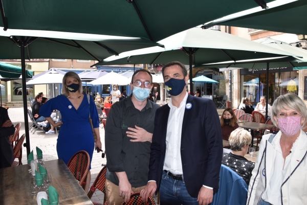 De passage à Chalon, le Ministre de la Santé Olivier Véran fait une pose déjeuner au restaurant « Le Verre Galant »