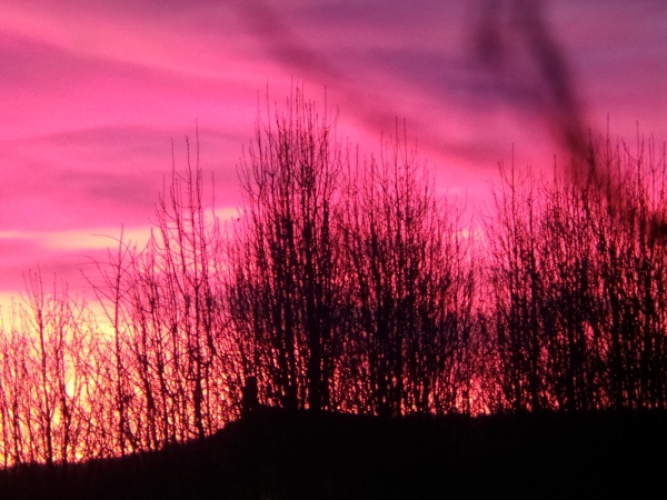 Ciel en feu sur la Cote Chalonnaise !