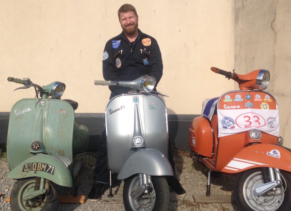Les Vespistes, vous connaissez ? Albéric Forget, collectionneur passionné de la « guêpe » italienne : la Vespa !