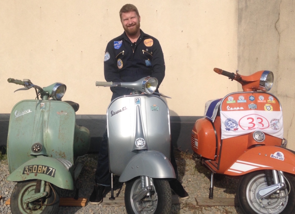 Les Vespistes, vous connaissez ? Albéric Forget, collectionneur passionné de la « guêpe » italienne : la Vespa !