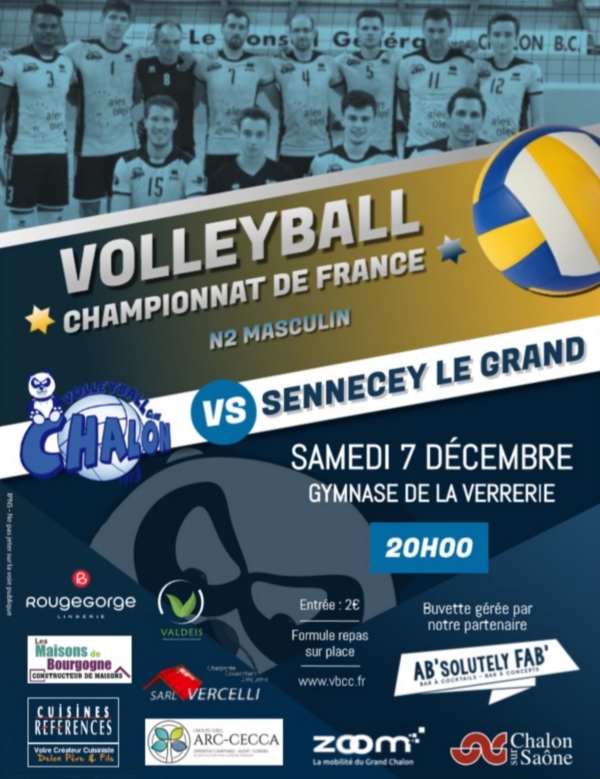 Samedi 7 décembre / VBCC - SENNECEY-LE-GRAND : Ambiance attendue à la Verrerie!