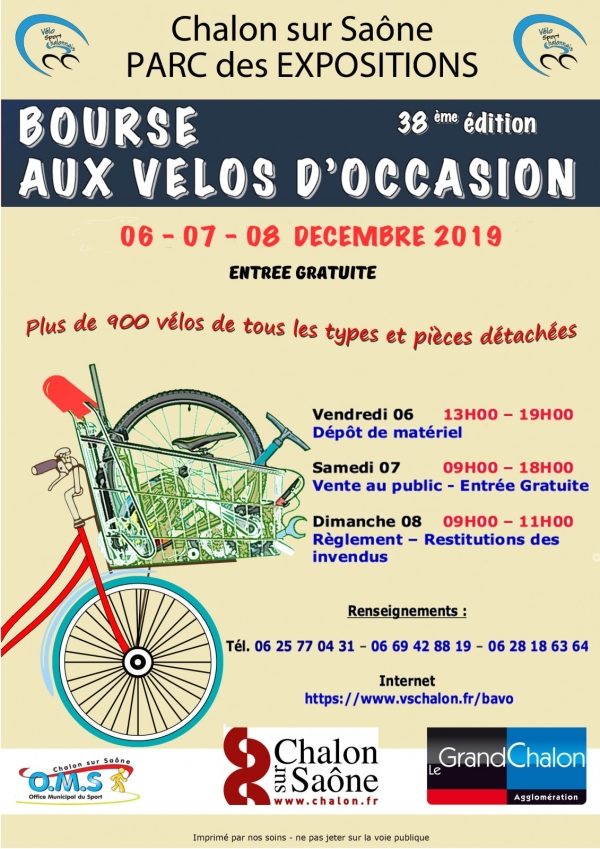 Samedi 7 décembre : N'oubliez pas la Bourse Aux Vélos d'Occasions (BAVO)