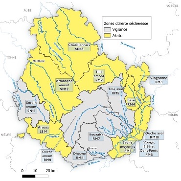 Le préfet de Côte d'Or prend les premières mesures de restrictions et appelle l’ensemble des usagers à économiser la ressource en eau