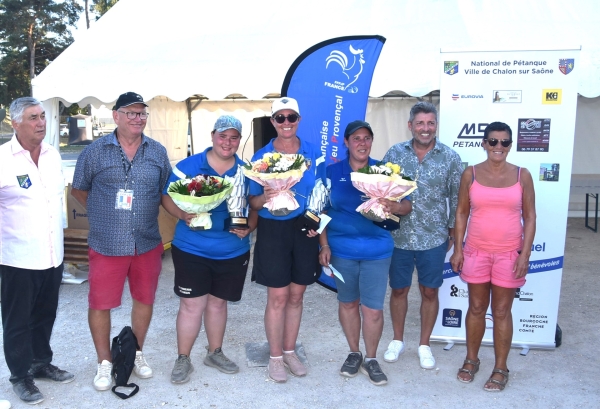 La triplette Nadia Laïd, Jennifer Goffinet et Sandrine Mathel (entente Auxerre – Tonnerre) remporte le 44ème National pétanque de Chalon