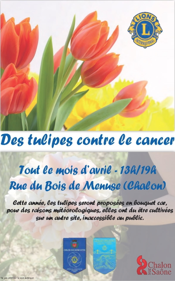 Venez participer à la 24ème édition de l’opération  « Tulipe contre le Cancer »