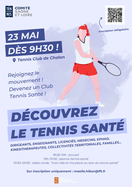 Découvrez le tennis santé le 23 Mai