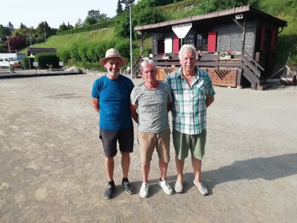 La triplette Silvère Redzepi (Blonay), Livio Grando (Clarens) et Philippe Dubois (Boule d’Or Chalonnaise) remporte la 7ème édition du concours international franco-suisse 